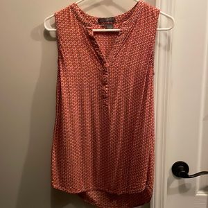 Sandra sleeveless blouse red pattern size XS